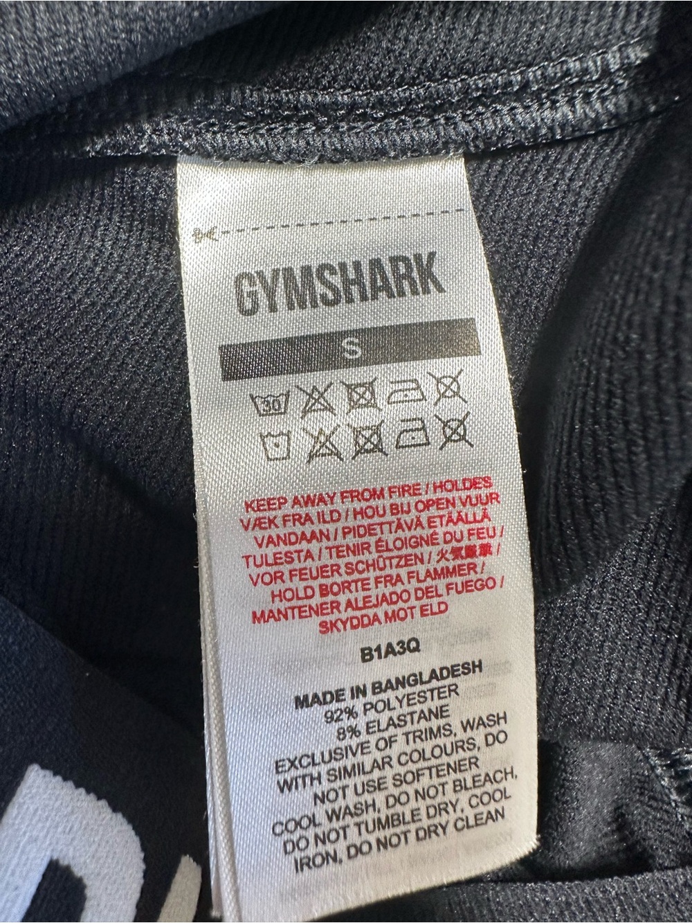 Gymshark Women’s Small Black Slim Fit Track Pants White Piping Athletic - Picture 5 of 5